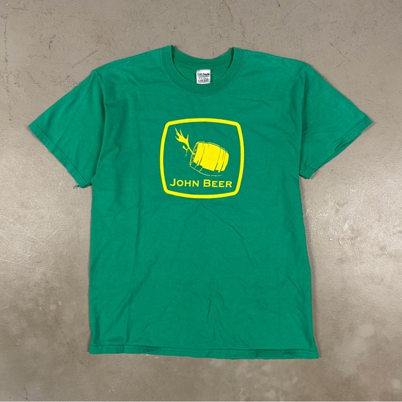 Vintage Other - Vintage Y2K “John Beer” Parody Funny Retro Causal Essential Tee T-Shirt Large